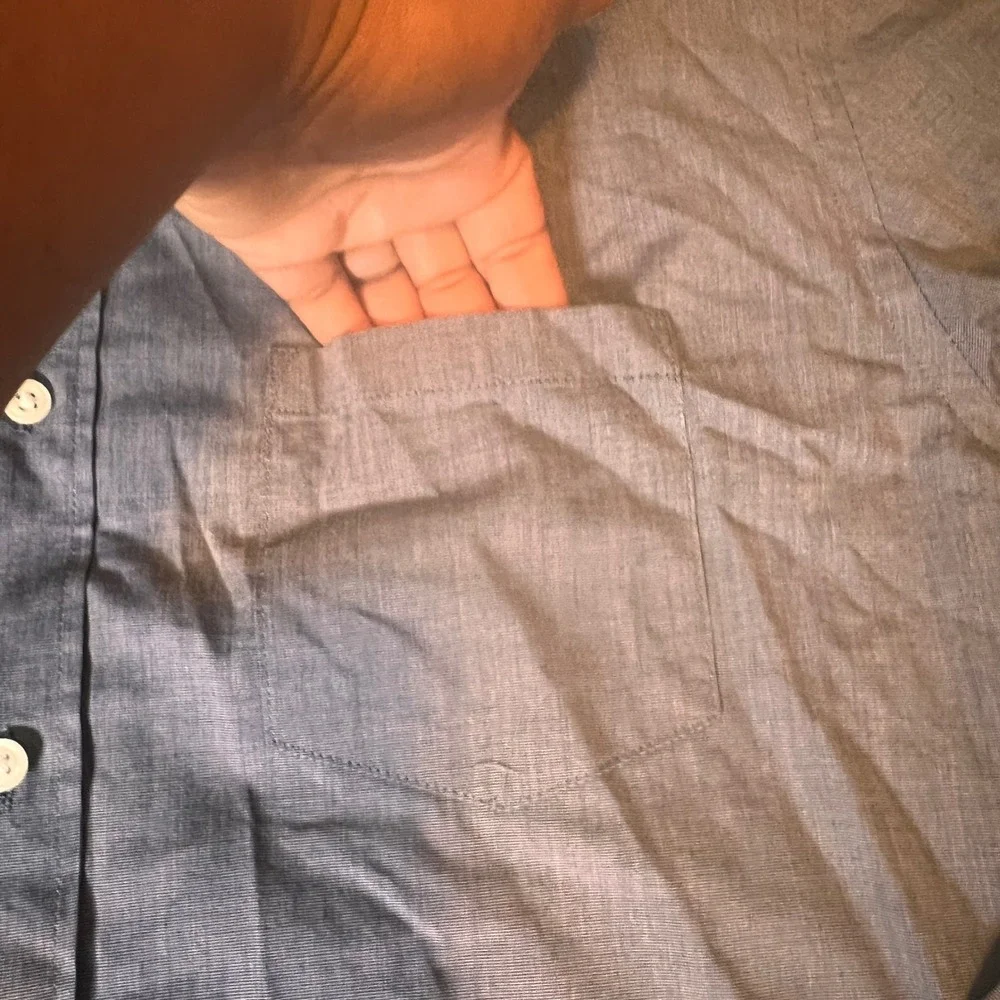J.Crew Flex Washed Button‎ Down Shirt Slim Fit Long Sleeve Casual Mens L